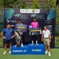 BERPRESTASI - Alfaradu (jersey merah muda) saat menjuarai ITF J30 Jakarta. (Foto: by Rina) 