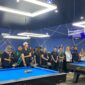 BERBARIS - Suasana pembukaan Kejuaraan Biliar Wali Kota Cup 2026 di Stars Billiard Banjarmasin. (Foto: MGS)