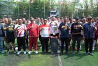 BERFOTO - Pemain dari tim SKPD Banjarmasin beradu strategi dalam Kejuaraan Mini Soccer Wali Kota Cup Tahun 2026. (Foto: RA)