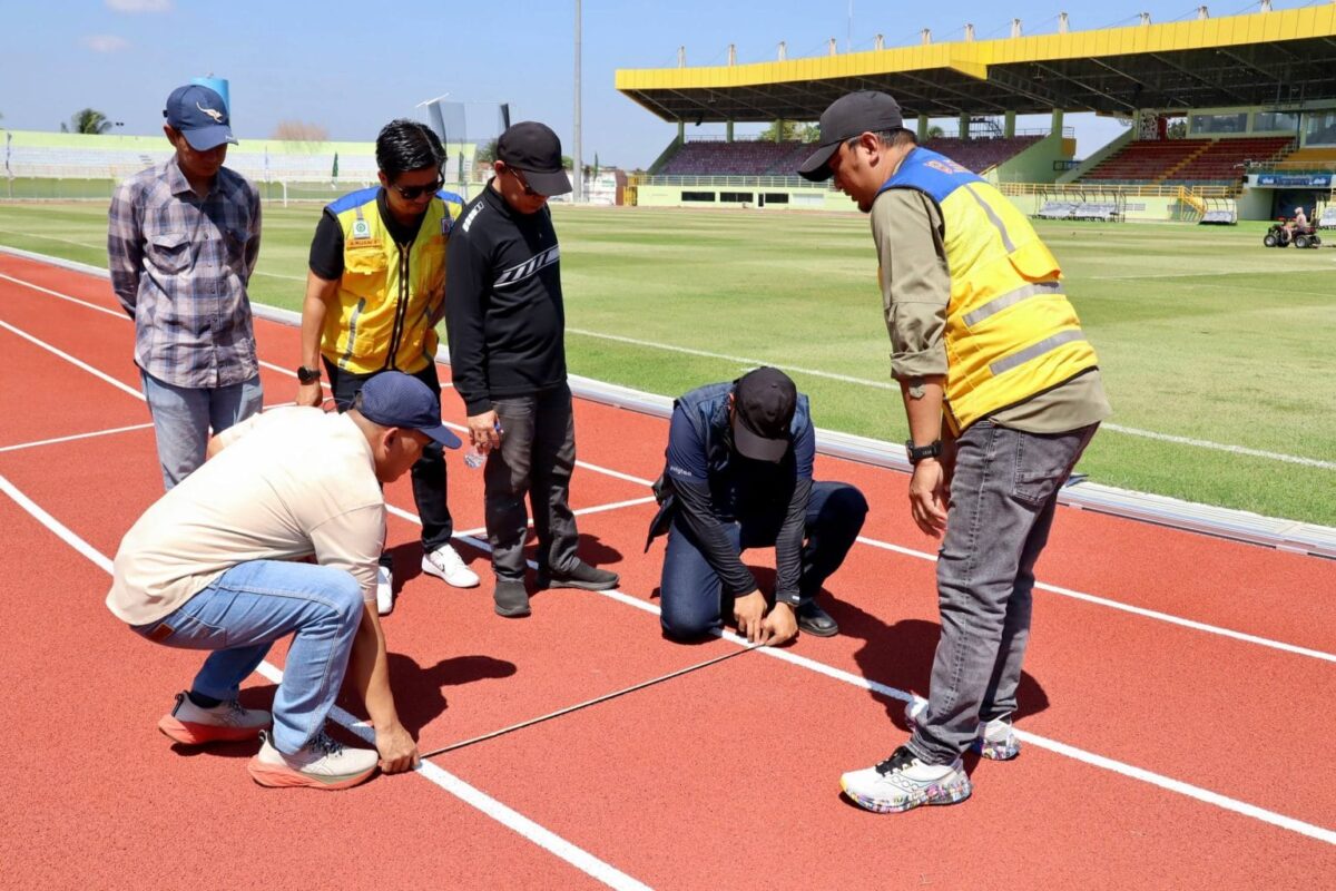 Lintas Atletik Stadion 17 Mei sudah rampung dan bisa digunakan untuk olahraga tersebut. Foto : istimewa