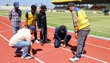 Lintas Atletik Stadion 17 Mei sudah rampung dan bisa digunakan untuk olahraga tersebut. Foto : istimewa
