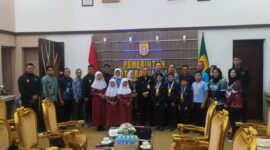 Atlet pelajar Banjarmasin yang akan mewakili Kalsel pada ajang O2SN 2026 di Jakarta melakukan audiensi dengan Pemko Banjarbaru. Foto : Istimewa